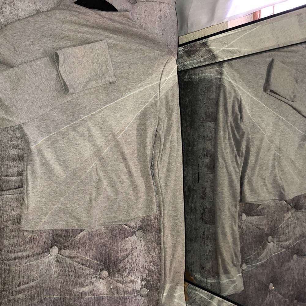NWT Light grey Long sleeve top